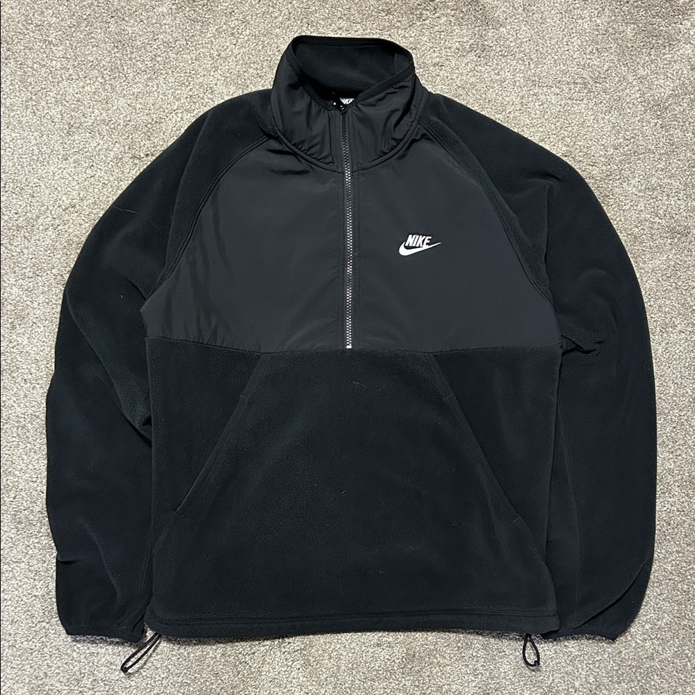 Vintage Nike Black Fleece Quarter Zip Sweater